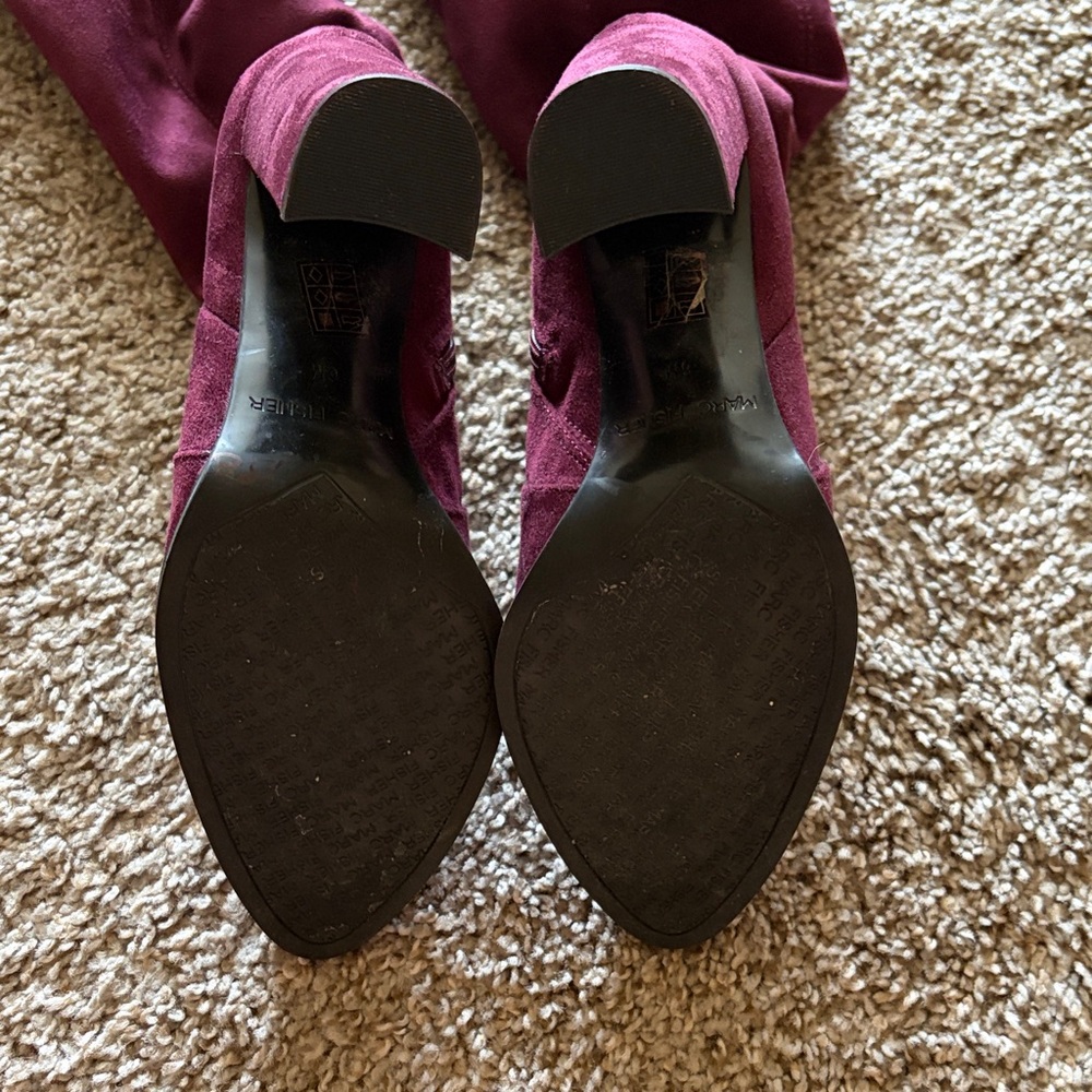 Marc Fisher Deep Purple Over-the-Knee Boots Size 6 M - Picture 3 of 3